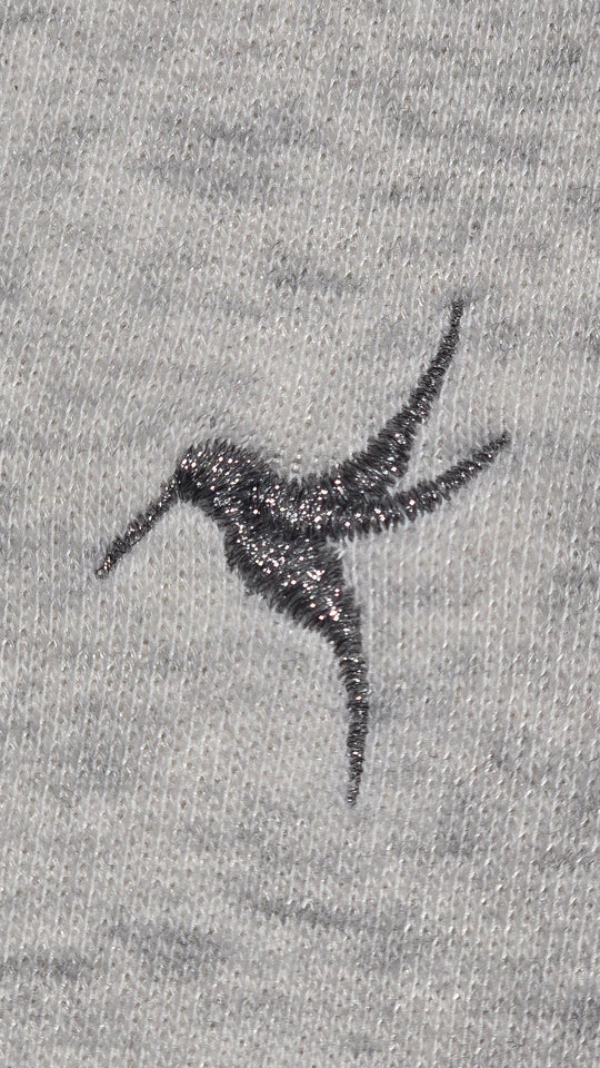 Soft Cotton Blend Lightly Cropped Sweatshirt - Light Gray