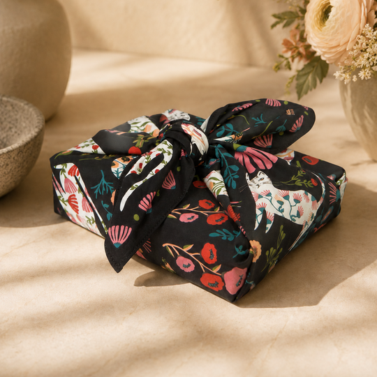 Meow and Meadow Reusable Cotton Gift Wrap